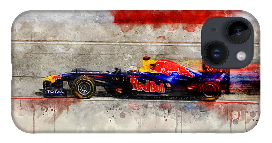 Formula 1 iPhone 14 Case featuring the digital art Vettel 2011 by Geir Rosset