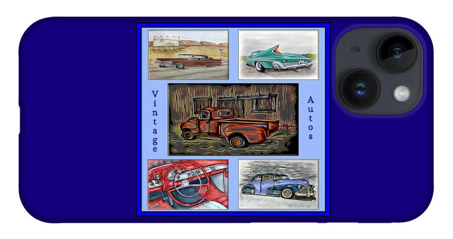 Chevy iPhone Case featuring the digital art Vintage Auto Poster by Ronald Mills