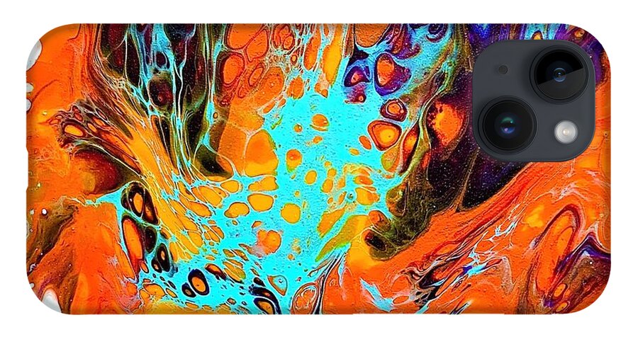 Abstract iPhone 14 Case featuring the painting Vivace by Soraya Silvestri