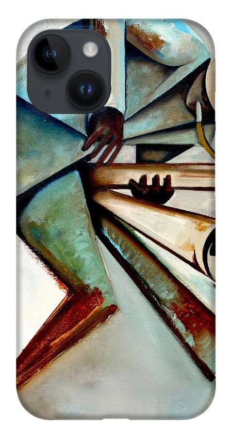 Jazz iPhone 14 Case featuring the painting Wail / Hanah Jon Taylor by Martel Chapman