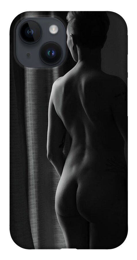 Nude iPhone 14 Case featuring the digital art Waiting at the Window by Brad Barton
