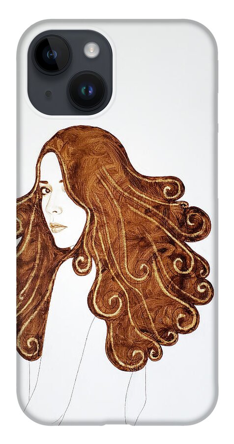 Walking Away iPhone 14 Case featuring the painting Walking Away by Lynet McDonald