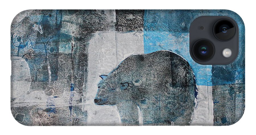 Polar Bear iPhone 14 Case featuring the painting Wandering by Ruth Kamenev