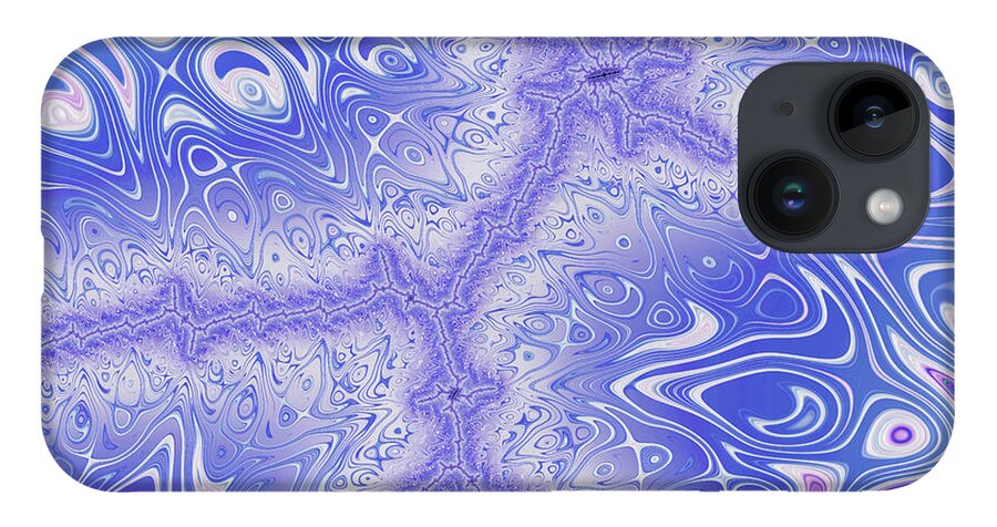 Abstract iPhone 14 Case featuring the digital art Water and Oil don't Mix by Manpreet Sokhi