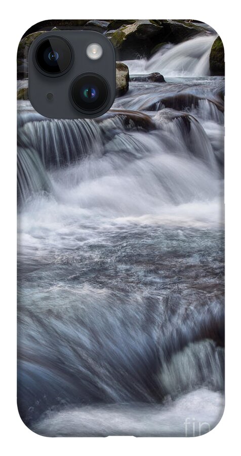 Middle Prong iPhone 14 Case featuring the photograph Water Chasing Gravity by Phil Perkins