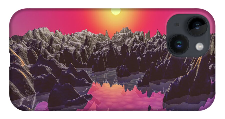 Water iPhone Case featuring the digital art Water On Mars by Phil Perkins