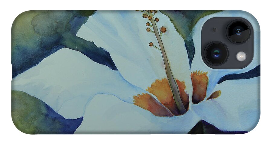 Lily iPhone 14 Case featuring the painting Watercolor Lily by Jeanette French