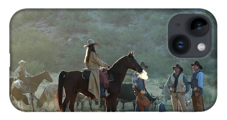 Western iPhone 14 Case featuring the photograph Western Dude ranch by Jody Miller