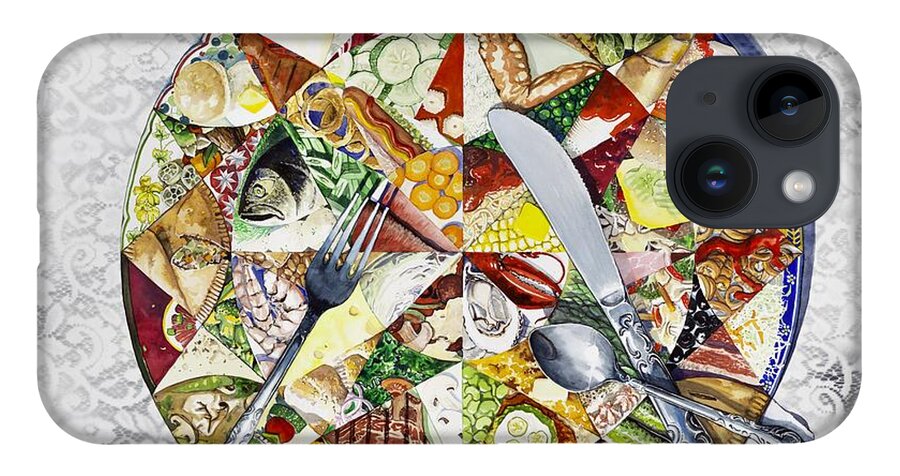 Kaleidoscope iPhone Case featuring the painting What's For Dinner? by Merana Cadorette