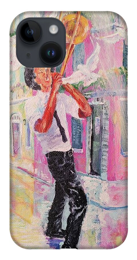 Nola iPhone 14 Case featuring the painting When the Saints Go Marchin' In by ML McCormick