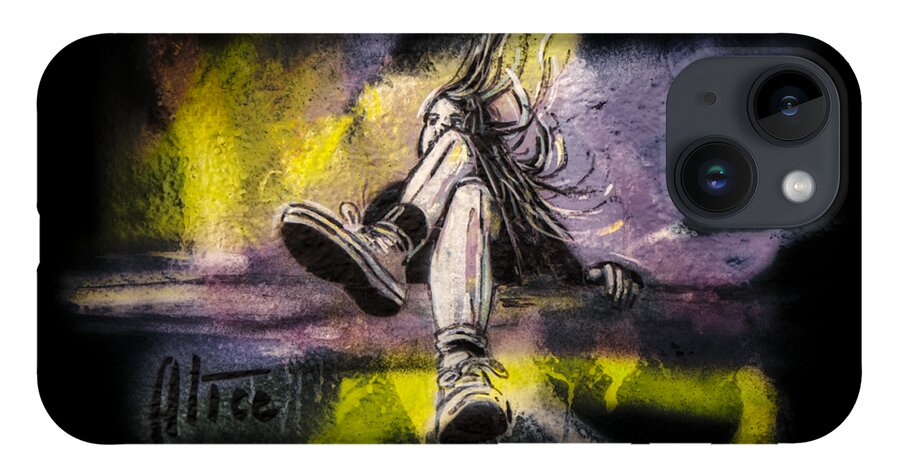 T-shirt iPhone 14 Case featuring the digital art Where is Alice? by Micah Offman