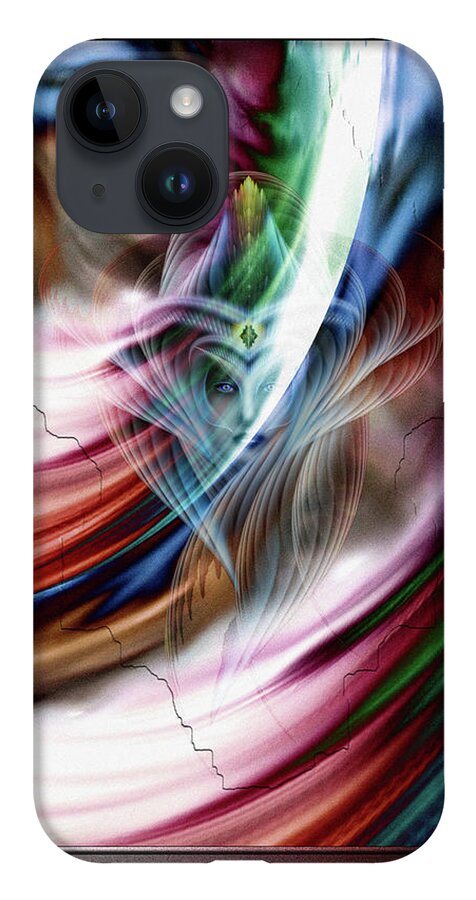 Dreams iPhone 14 Case featuring the digital art Whispers In A Dreams Of Beauty Abstract Portrait Art by Rolando Burbon