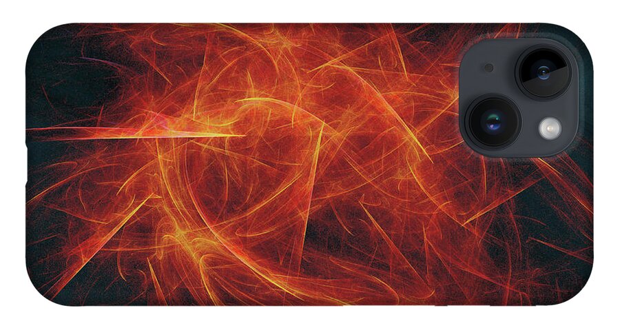 Rick Drent iPhone Case featuring the digital art Wildfire by Rick Drent