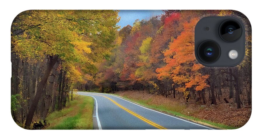 Fall iPhone 14 Case featuring the photograph Winding West Virginia Road in Fall by Lora J Wilson