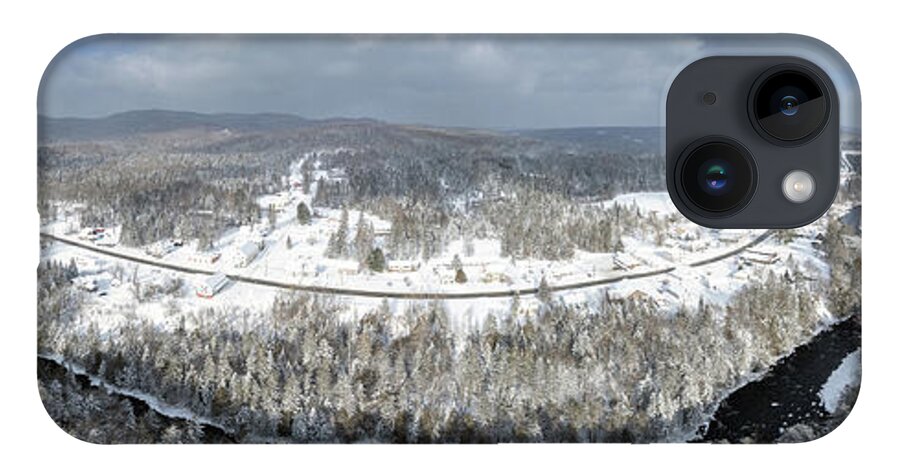 Village iPhone 14 Case featuring the photograph Winter View of Pittsburg Village, New Hampshire by John Rowe