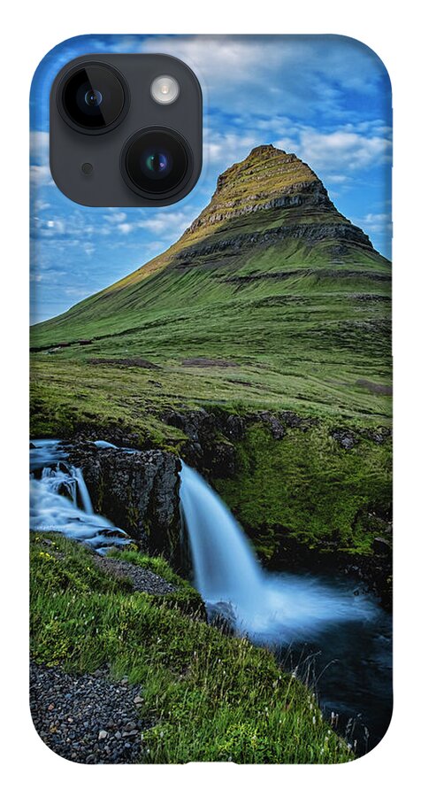 Iceland iPhone 14 Case featuring the photograph Witch's Hat Falls by Tom Singleton