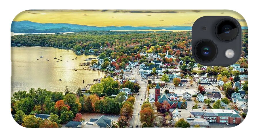 Aerial View iPhone 14 Case featuring the photograph Wolfeboro by John Gisis