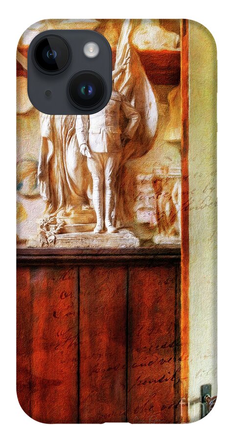 Berkshires iPhone 14 Case featuring the photograph WWI Statues from Daniel French Studio by Craig J Satterlee