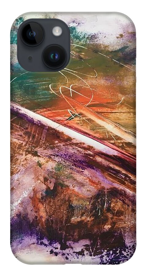Abstract Art iPhone 14 Case featuring the painting Yakuza II by Rodney Frederickson