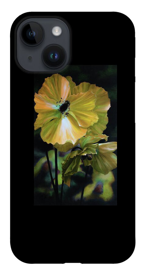Flowers iPhone 14 Case featuring the painting Yellow Himalayan Poppy by Lynne Pittard