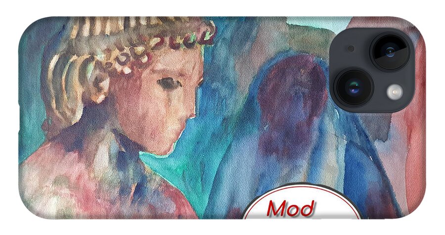 Sculpture iPhone 14 Case featuring the painting Youth ModClassic Art by Enrico Garff