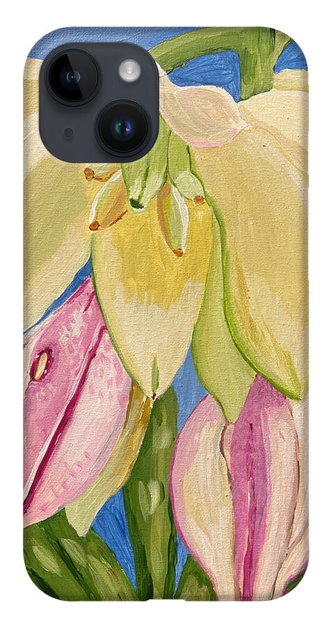 Yucca iPhone Case featuring the painting Yucca Flower by Christina Wedberg