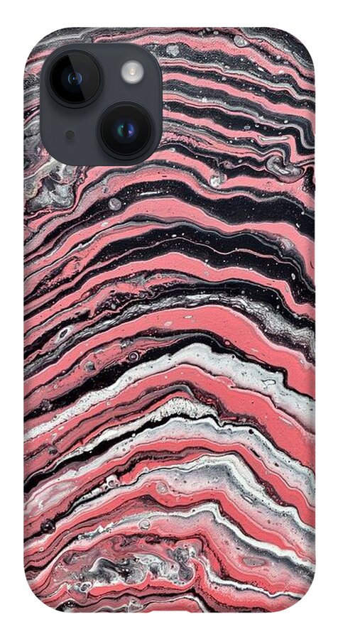 Abstract iPhone Case featuring the painting Zebra by Nicole DiCicco