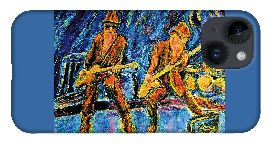 Zz Top iPhone 14 Case featuring the painting ZZ Top by John Bohn