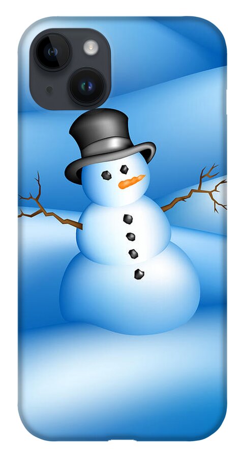 Snowman iPhone 14 Plus Case by Paul Gioacchini - Pixels