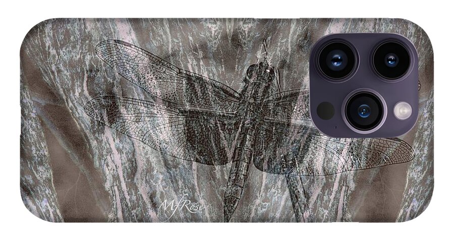 Dragonfly with Tree Trunk iPhone 14 Pro Case by Maureen Rose - Pixels