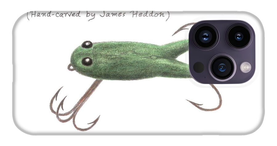 Heddon Frog Antique Lure iPhone 14 Pro Case by Daniel Lindvig - Pixels
