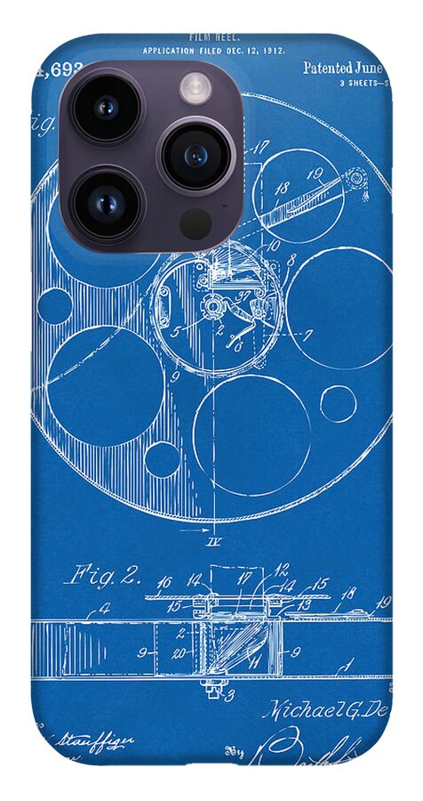 1915 Movie Film Reel Patent Blueprint iPhone 14 Pro Max Case by Nikki Marie  Smith - Fine Art America