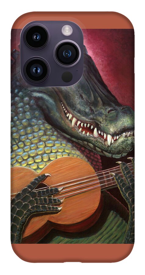 iPhone 14 Pro Crocodile Style Drawstring Case