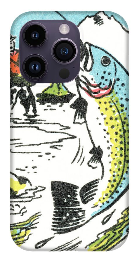 Fish on the line #1 iPhone 14 Pro Max Case by CSA Images - Fine Art America