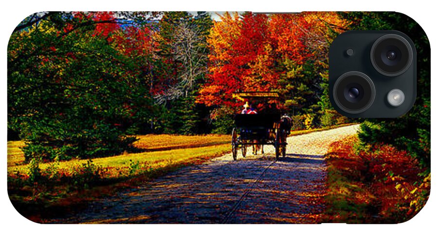  Acadia iPhone Case featuring the photograph Acadia national park carriage trail fall by Tom Jelen