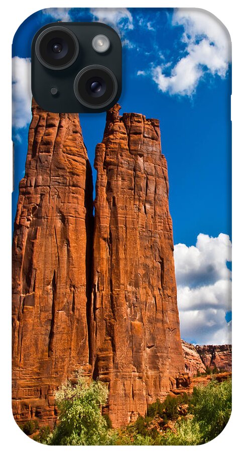 Anasazi iPhone Case featuring the photograph Canyon De Chelly Spider Rock by Bob and Nadine Johnston