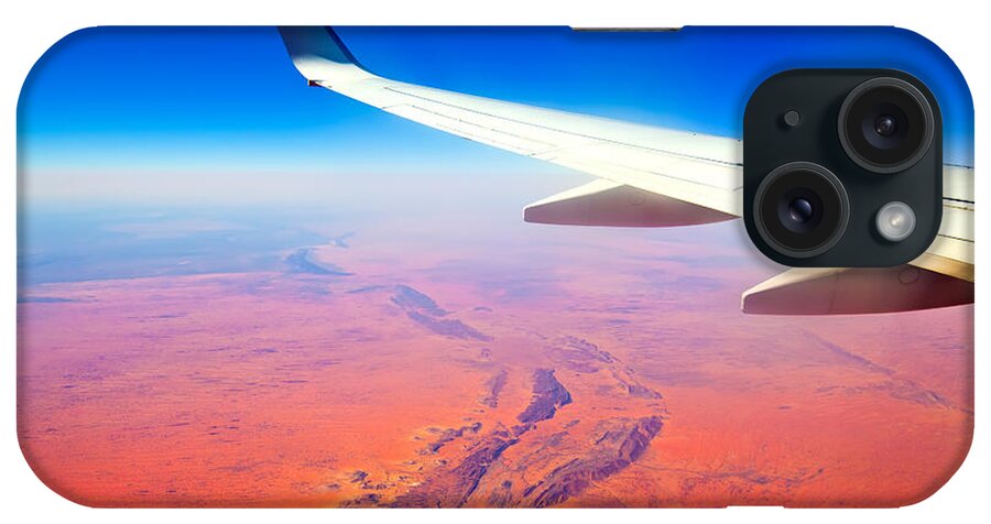  Central Australia From The Air Outback Australian Landscape Gum Trees iPhone Case featuring the photograph Central Australia From The Air by Bill Robinson