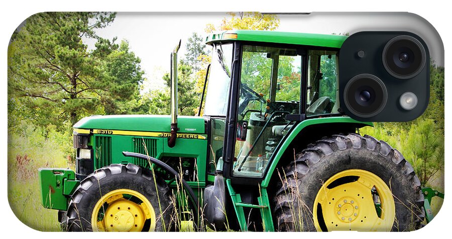 Tractor iPhone Case featuring the photograph Deere Sighting by Cynthia Guinn