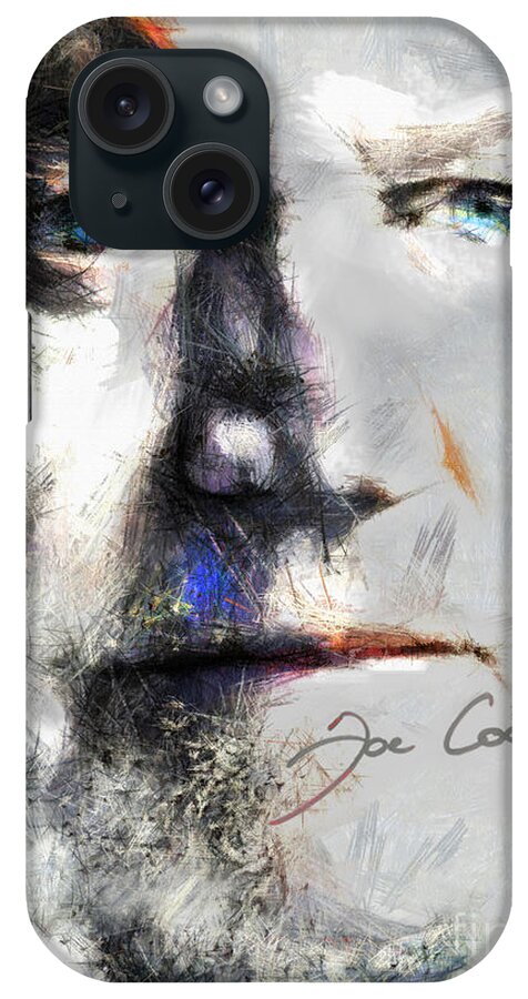  Joe Cocker iPhone Case featuring the mixed media Joe Cocker - Hymn For My Soul   by Daliana Pacuraru