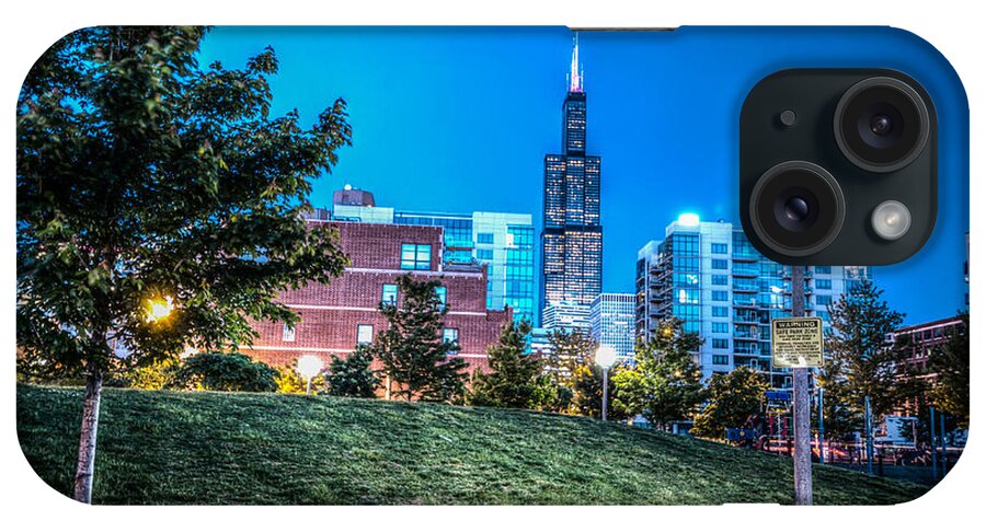 Adams iPhone Case featuring the photograph Mary Bartelme Park and the Willis Tower by Anthony Doudt