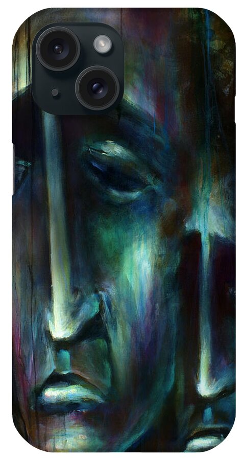 Urban iPhone Case featuring the painting ' Nameless ' by Michael Lang
