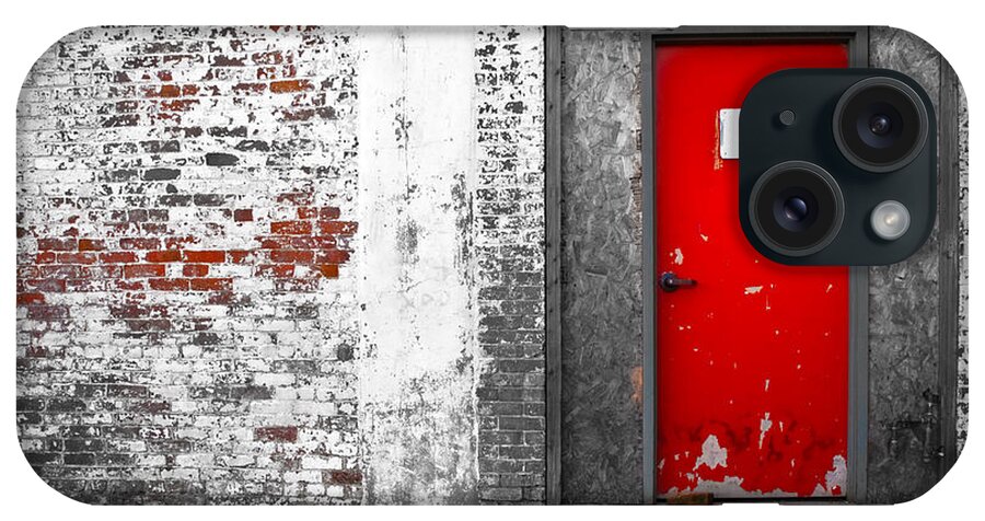Huxley iPhone Case featuring the photograph Red Door Perception by Bob Orsillo