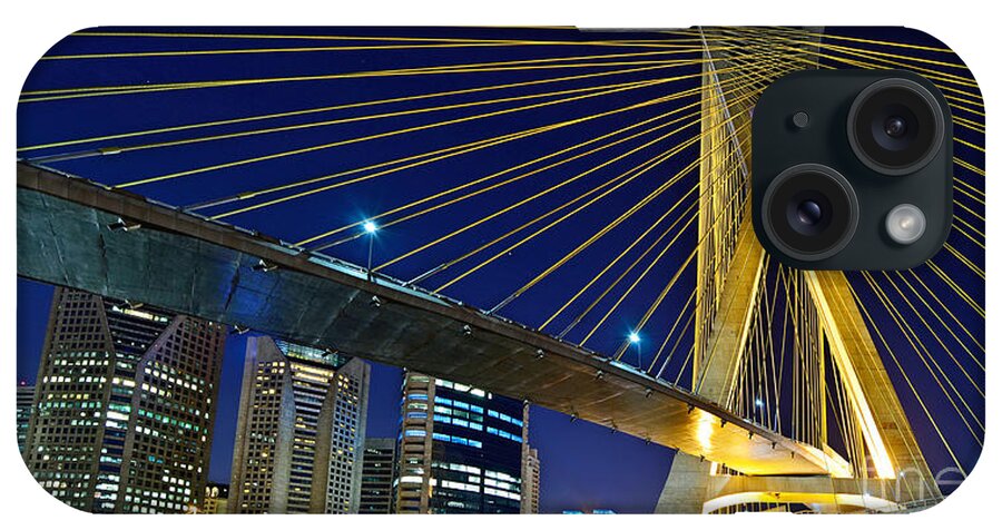 Brooklin iPhone Case featuring the photograph Sao Paulo's iconic cable-stayed bridge by Carlos Alkmin