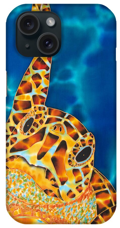 Sea Turtle iPhone Case featuring the painting Sea Turtle #4 by Daniel Jean-Baptiste