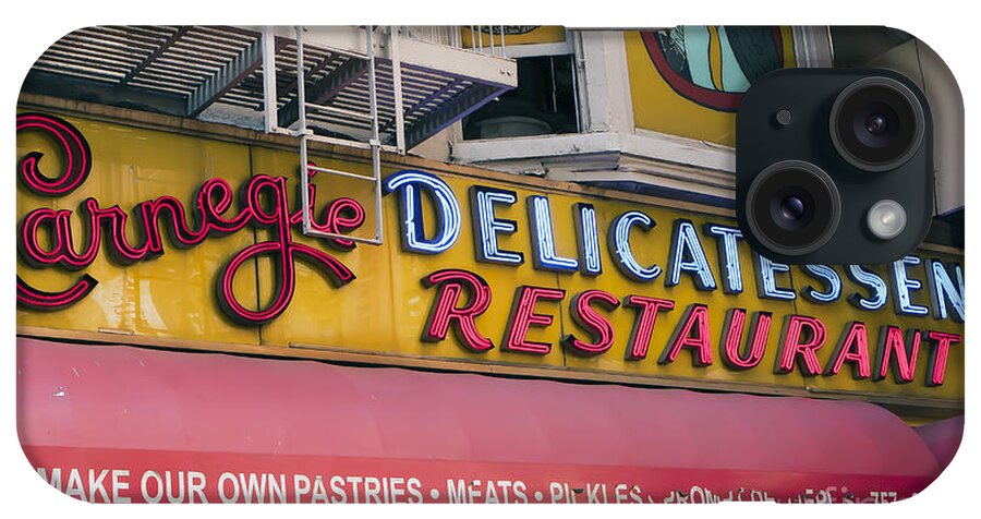 New iPhone Case featuring the photograph 0026 Carnegie Deli New York City by Steve Sturgill
