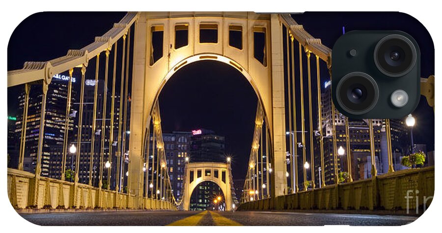Pittsburgh iPhone Case featuring the photograph 0304 Roberto Clemente Bridge Pittsburgh by Steve Sturgill