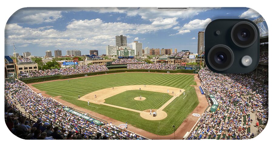 Chicago iPhone Case featuring the photograph 0415 Wrigley Field Chicago by Steve Sturgill