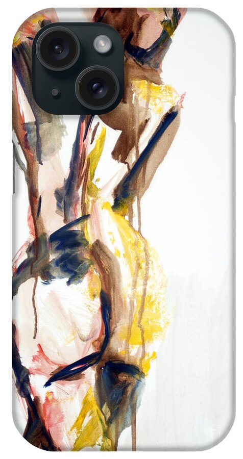Female iPhone Case featuring the painting 04876 Coming Home by AnneKarin Glass