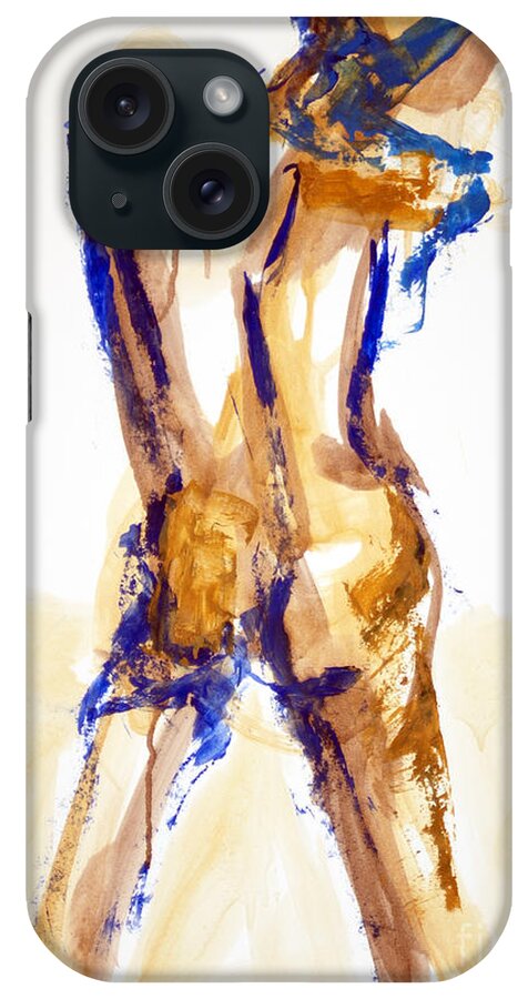 Female iPhone Case featuring the painting 04879 Free Thinker by AnneKarin Glass
