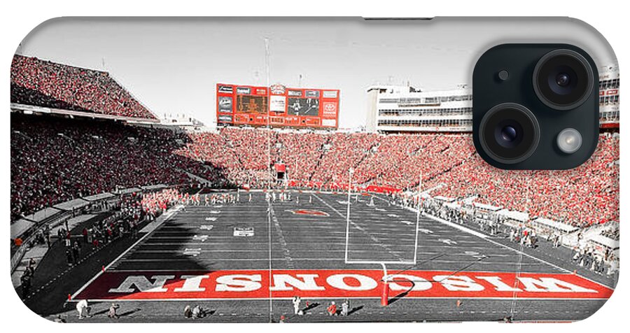 Camp iPhone Case featuring the photograph 0813 Camp Randall Stadium Panorama by Steve Sturgill